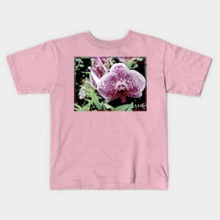 Retro Purple Orchid Kids T-Shirt